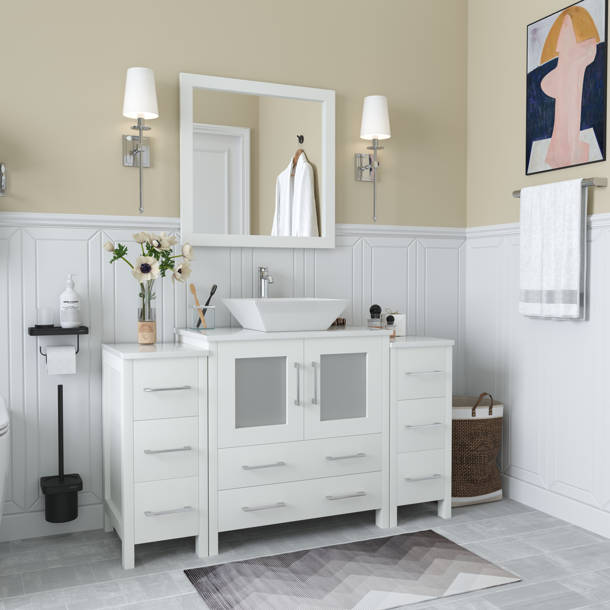 Wade Logan® Karson 30'' Single Bathroom Vanity with Engineered Marble